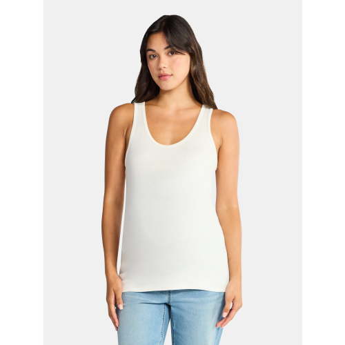 Time and Tru Women's Maternity Non Shirred Tank Top, Sizes S-XXL