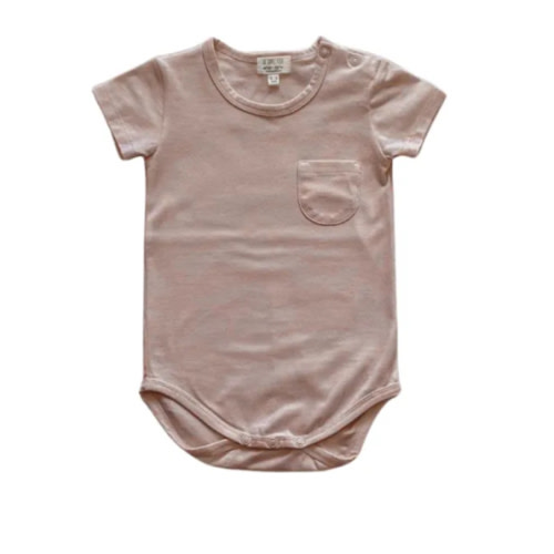 The Simple Folk - Short-sleeved bodysuit - Dusty Pink | Smallable