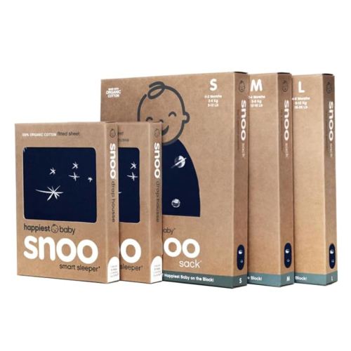 Amazon.com: Happiest Baby The Big Bundle 100% Organic Cotton - Includes 3 SNOO Sacks and 2 SNOO Bassinet Fitted Sheets (Midnight) : Baby