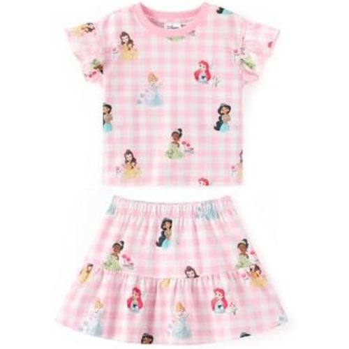 Disney Girls' 2-Piece Outfit Sweatshirt Top & Pleated Skirt Set 2-9Y