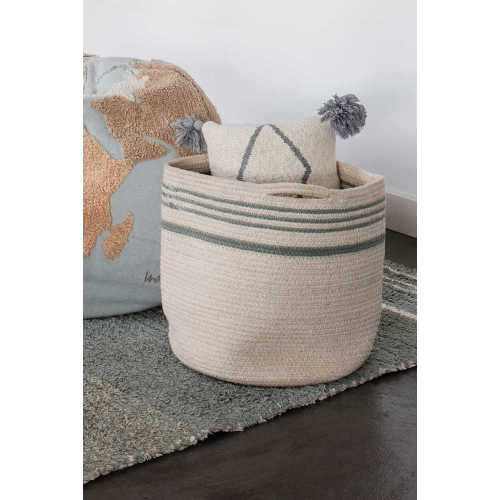 HAMPER BASKET TWIN VINTAGE BLUE