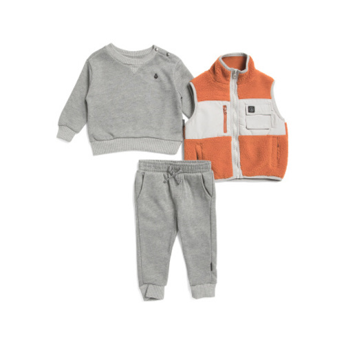Infant Boys 3pc Fleece Vest Top And Pants Set | Kids & Baby | T.J.Maxx