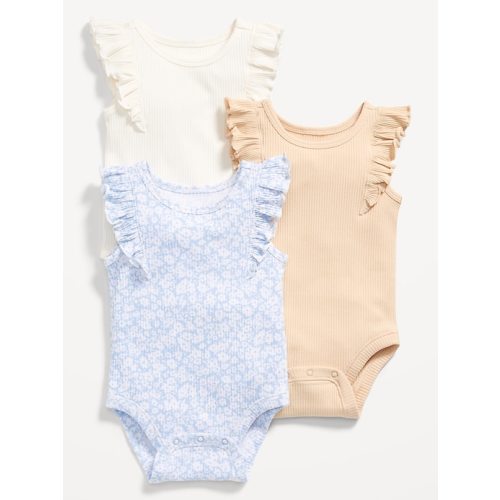 Sleeveless Ruffle-Trim Bodysuit 3-Pack for Baby