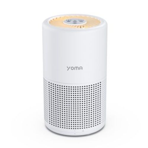 YOMA Air Purifier with HEPA Filter – Ultra Quiet 24dB Compact Air Cleaner for Bedroom, Home & Office, Removes Allergens, Pet Hair, Dander, Smoke