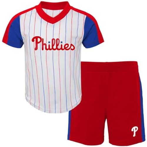 Outerstuff MLB Toddler 2-4 The Line Up Official 2 Piece Short Sleeve T-Shirt & Shorts Set