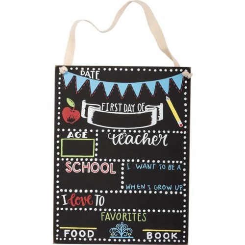 Primitives by Kathy - First Day of School Chalkboard Sign (8 x 10.5)
