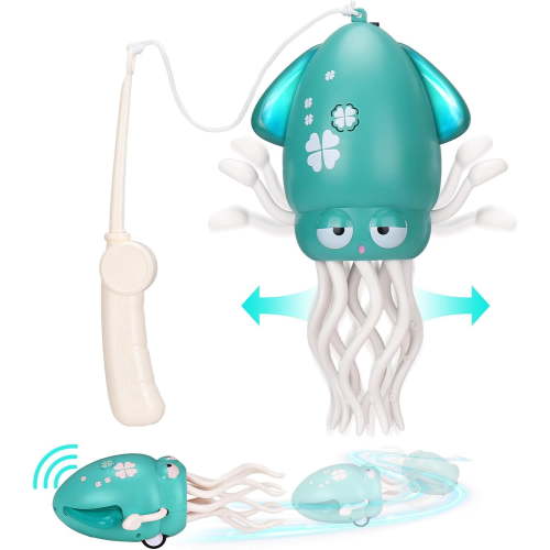 Dancing Octopus Baby Toy Automatic Obstacle Avoidance Squid Toy with LED&Music, Toys Gifts for Kids