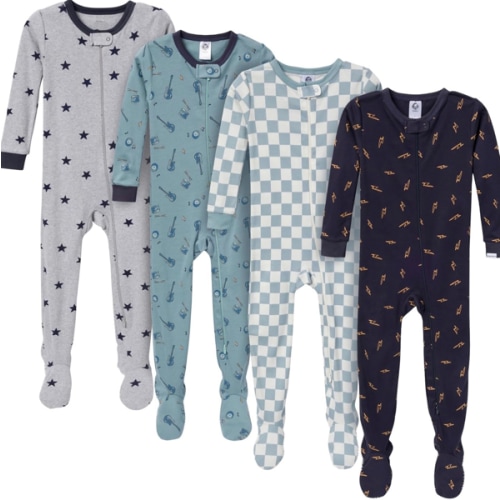 Gerber Baby-Boys Baby-Boys 4-pack Footed Pajamas