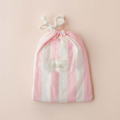 Petal Stripe Organic Fitted Bassinet Sheet/Change Pad Cover