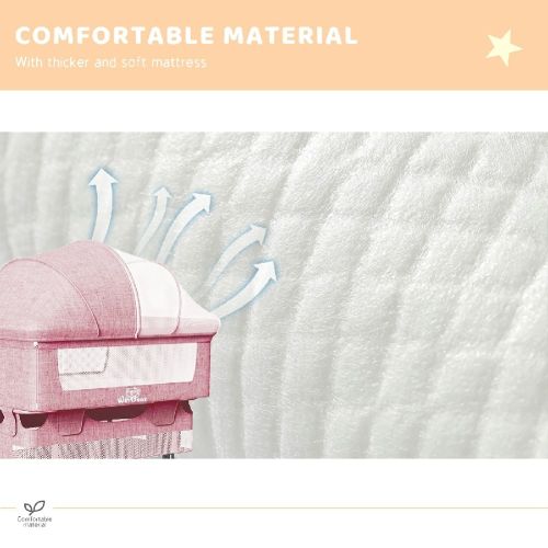 Baby Bassinet Bedside Sleeper Foldable Baby Bed to Bed - 35.00" * 23.00" * 50.00"