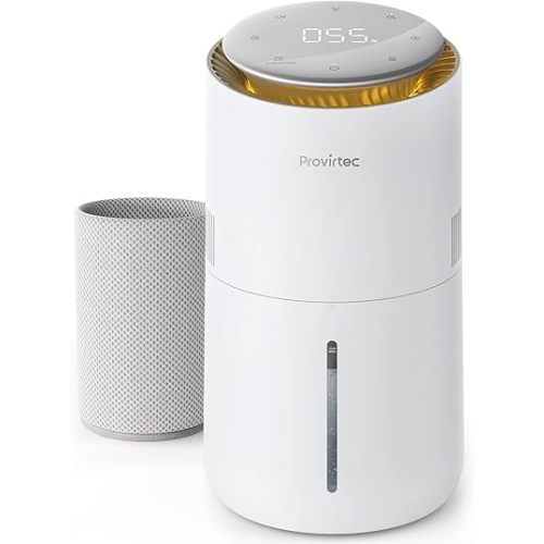MistFree HC13 Evaporative Humidifier for Bedroom, 3L No White Dust for Sensitive Individuals & Kids, Auto Humidity Control, Ultra Quiet Sleep Mode, Easy Clean Tank for Office & Small Room