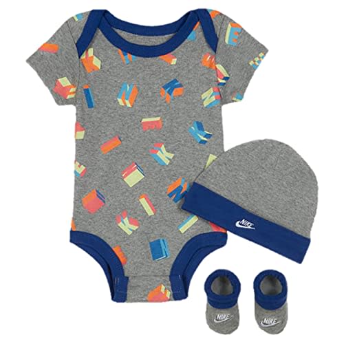 Nike Hat Bodysuit Bootie Set (Infant) Dark Grey