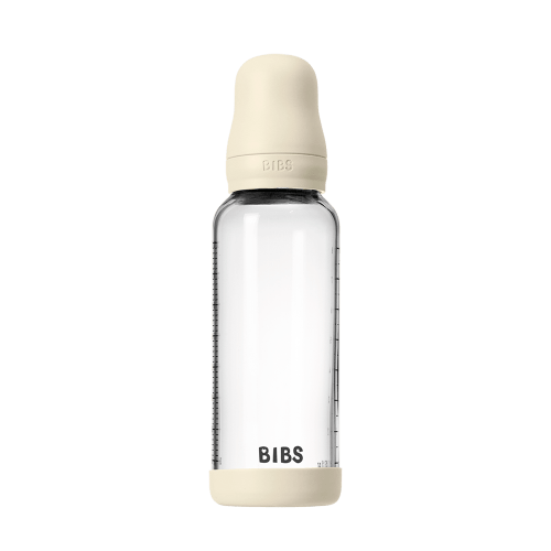 BIBS Baby Glass Bottle Set 8oz Latex - Ivory | Anti-Colic Design – Bibsworld store US