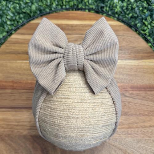 Classic Corduroy Nude Beige Fall Baby Head Wrap Bow, Cream Beige Baby Head Wrap, Beige Bow, Beige Head Wrap, Fall Bows, Nude Corduroy Bow