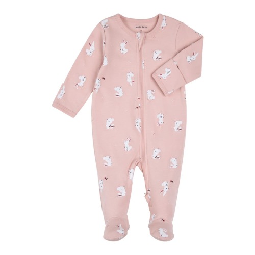 Baby Bunny Print Footie