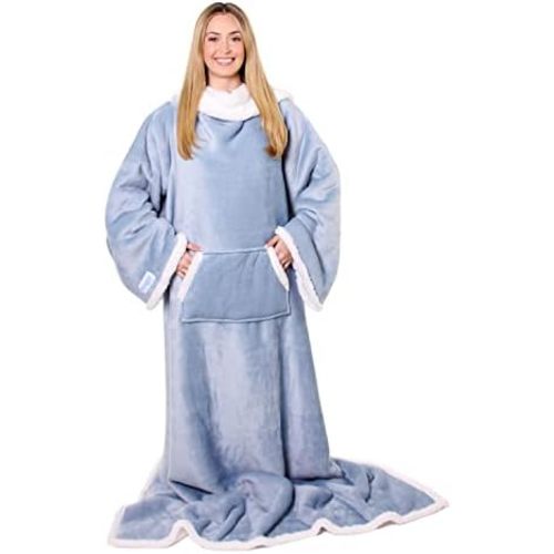 Snuggie The Original Wearable Blanket with Sleeves & Pockets for Adults| Functional Warm Cozy Super Soft| As Seen on TV