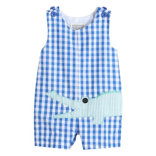 Lil cactus Boys Baby and Toddler Applique Shortall Overalls Romper