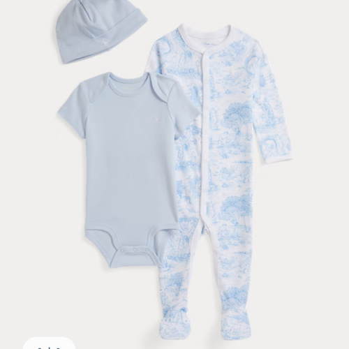 Toile Cotton 3-Piece Gift Set