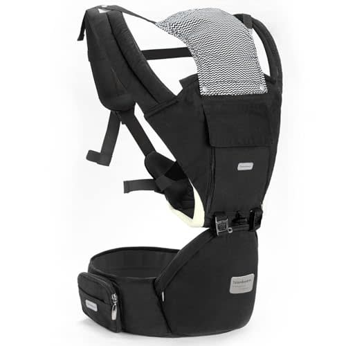 Baby Carrier, 6-in-1 Baby Carrier Newborn to Toddler, Baby Carrier with Hip Seat Lumbar Support 7-41 lbs, Baby Soft Carrier for All Seasons & Positions, Adjustable Size for Shopping Hiking Travelling