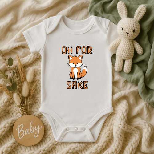 Funny Fox Baby Bodysuit | Oh For Fox Sake, Onesie