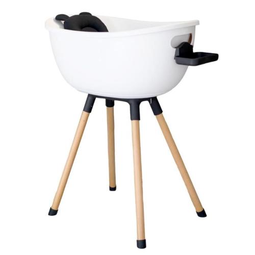 Babu Bath - Luxury Baby Bathtub with Wooden Stand, White