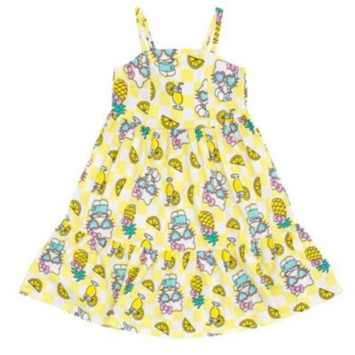Hello Kitty Little Girls Square Neck Smocked Cami Dress Yellow 5