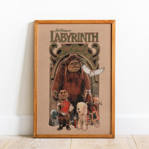 Labyrinth 1986 Movie Poster: David Bowie Fan Art, Vintage Style