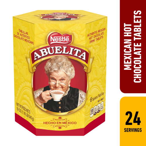Nestle Abuelita Mexican Hot Chocolate Tablets, Authentic Cocoa Mix Style, 19 oz Box
