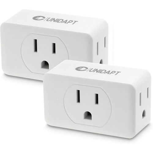 Unidapt Outlet Splitter, Multi Plug Outlet Extender, Flat Wall Tap, 2 Pack