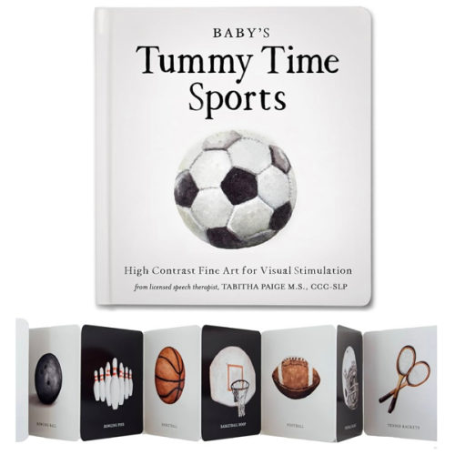 Baby's Tummy Time Sports: High-Contrast Fine Art for Visual Stimulation (Tabitha Paige Children's Book Series)