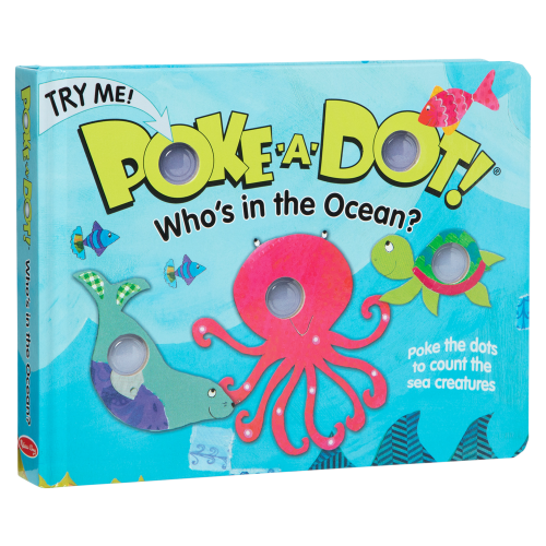 Melissa &amp; Doug Poke-A-Dot Who&#039;s in the Ocean Interactive Board Book for Kids