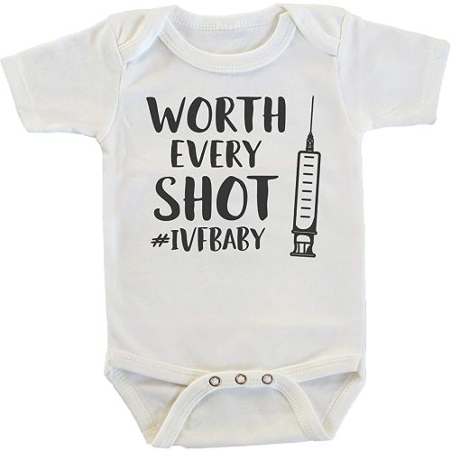 Witty and Bitty Worth Every Shot IVF Baby In Vitro Onesie/Bodysuit