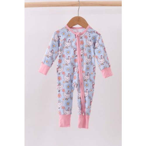 Blue Chicken Floral Print Pajama Romper – Lizbets Luxury