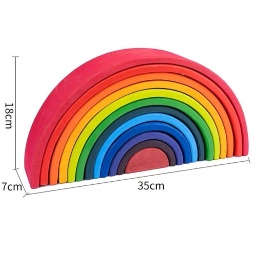 Wooden Rainbow Building Blocks For Children, Early Education Stacking Blocks Toy, Open-Ended Thinking And Logic Training Toy, Creative Stacking Toy, Children's Intellectual Development Toy | SHEIN