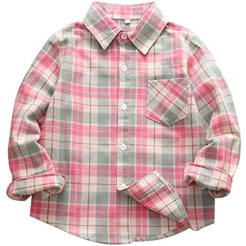 Men & Boy Button Down Shirt Kid Flannel Shirt Toddler Buffalo Plaid Shirt Boys Western Shirts Long Sleeve Father Son Shirt