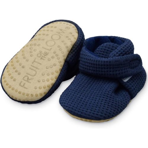 Fruit of the Loom Cozy Thermal Wrap Booties with Non-slip Grips for Baby Girls, Boys, Unisex -