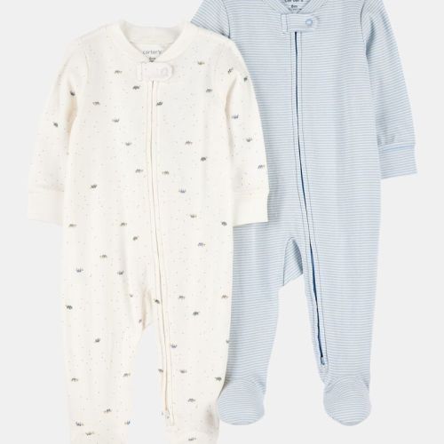 Baby Boy 2-Pack 2-Way Zip Cotton Sleeper | Carter’s Oshkosh Canada