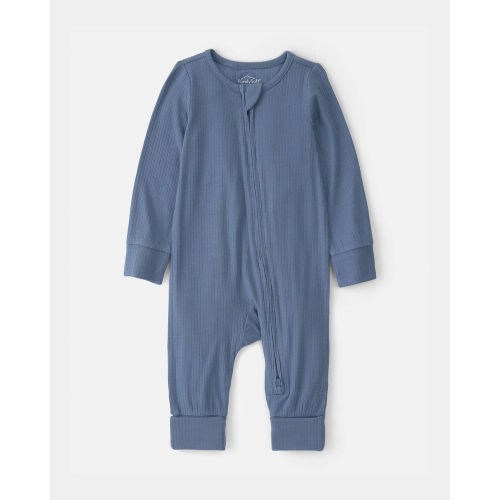 Baby Boy 2-Way Zip PurelySoft Sleeper - Blue | Carter’s Oshkosh Canada