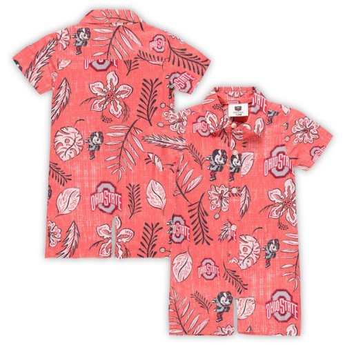 Ohio State Buckeyes Wes & Willy Infant Vintage Floral Romper - Scarlet
