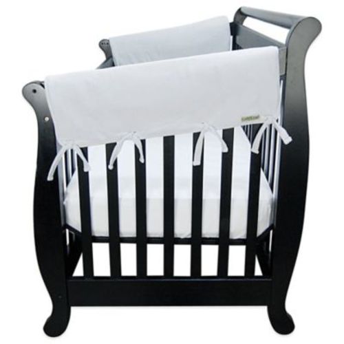 Trend Lab Cribwrap Wide Short Rail Covers in Grey Fleece (Set of 2) - GRAY - FLEECE