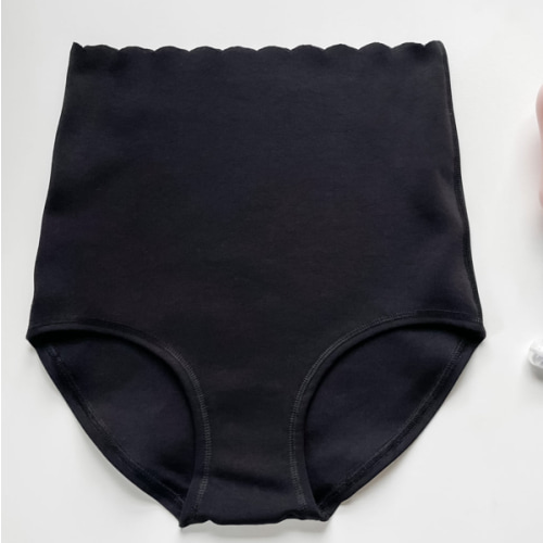 Maternity & Postpartum Support Bloomers - Scallop Edge Black (SHIPS IN 3 WEEKS)