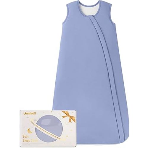 Rayon Made from Bamboo Baby Sleep Sack 18-24 Months 1.0 Tog Baby Wearable Blanket Super Soft Sleeping Sack with 2-Way Zipper for Toddler Infant - XLarge Haze Blue