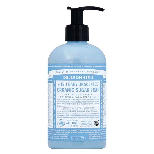 Dr. Bronner's 4-In-1 Baby Organic Sugar Soap - Unscented