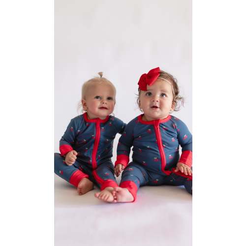 Infant Romper in Cherries