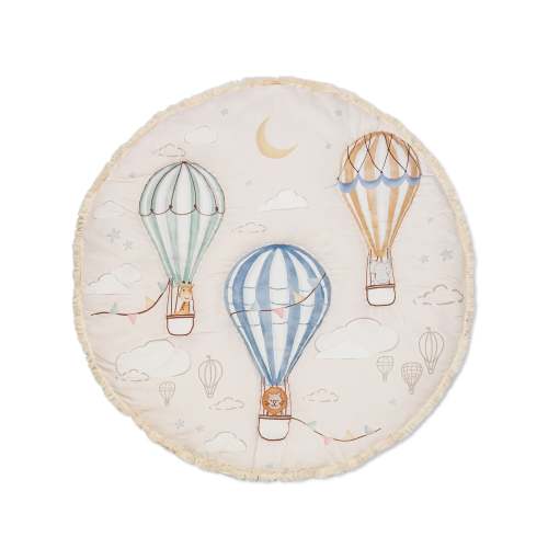 Skye Hot Air Balloon Cotton Quilted Baby Play Mat - Crane Baby