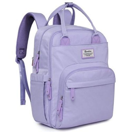 RUVALINO Large Diaper Bag Backpack, Multifunction Travel Maternity Baby Changing Bags, Taro Purple