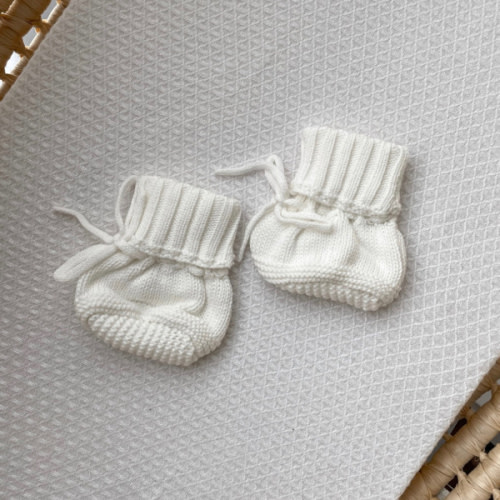 Knitted Booties - Milk