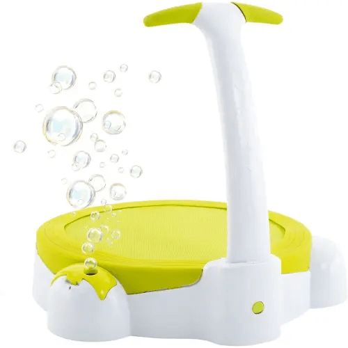 TP Toys, Bubble Bouncer Mini Trampoline Ages 1-2 | Small Trampoline, Just Add Bubbles for Extra Outdoor Fun | Built in Handle Folds for Easy Storage | Great Indoor or Outdoor Activity for Toddlers