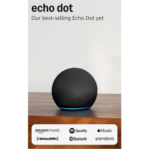 Amazon Echo Dot (newest model) - Vibrant sounding speaker with Alexa+ Early Access, Great for bedrooms, dining rooms and offices, Charcoal