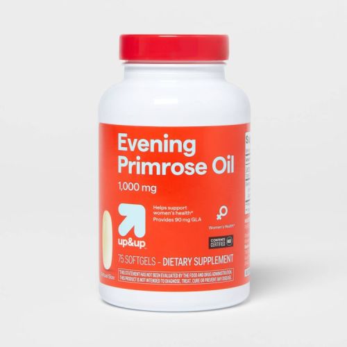 Evening Primrose Oil 1000mg Women's Health Softgels - 75ct - up&up™: Unflavored Sugar-Free Herbal Supplement